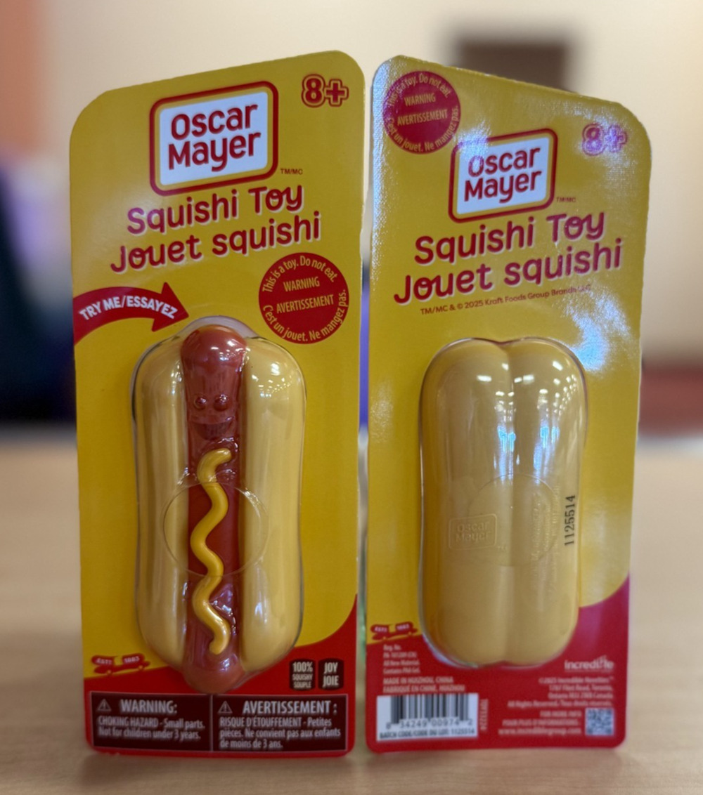 Incredible Group Oscar Mayer Squishi Hot Dog Toy Sensory Fidget Stress Toy New